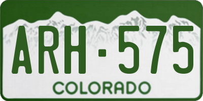 CO license plate ARH575