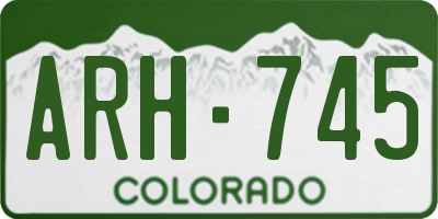 CO license plate ARH745
