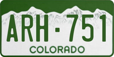 CO license plate ARH751