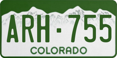 CO license plate ARH755