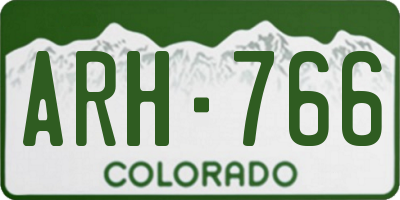 CO license plate ARH766