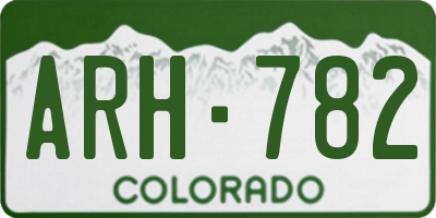CO license plate ARH782