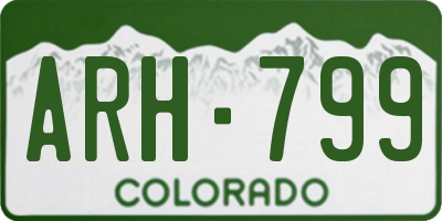 CO license plate ARH799