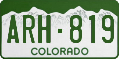 CO license plate ARH819