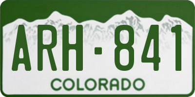 CO license plate ARH841