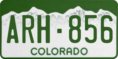 CO license plate ARH856