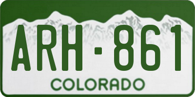 CO license plate ARH861