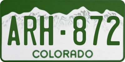 CO license plate ARH872