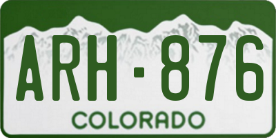 CO license plate ARH876