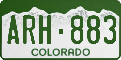 CO license plate ARH883