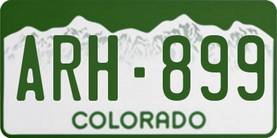 CO license plate ARH899
