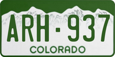 CO license plate ARH937