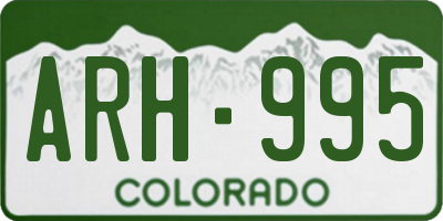 CO license plate ARH995