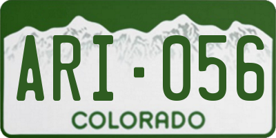 CO license plate ARI056