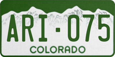 CO license plate ARI075