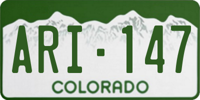 CO license plate ARI147