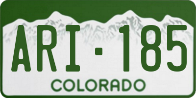 CO license plate ARI185