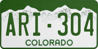 CO license plate ARI304