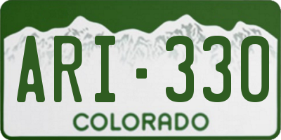 CO license plate ARI330