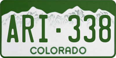 CO license plate ARI338