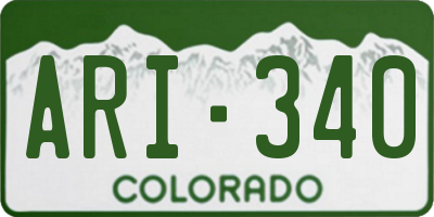 CO license plate ARI340
