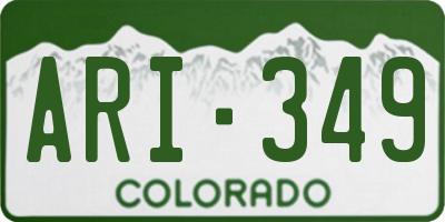 CO license plate ARI349
