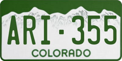 CO license plate ARI355