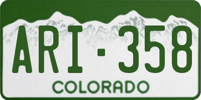 CO license plate ARI358
