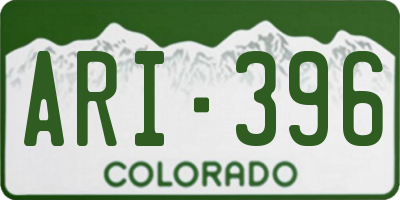 CO license plate ARI396