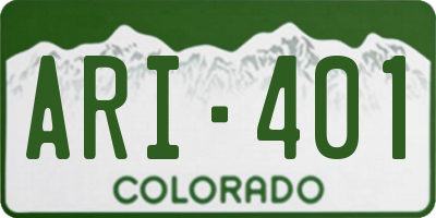 CO license plate ARI401