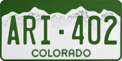 CO license plate ARI402