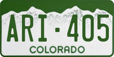 CO license plate ARI405