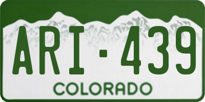 CO license plate ARI439