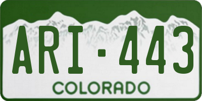 CO license plate ARI443