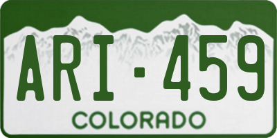 CO license plate ARI459