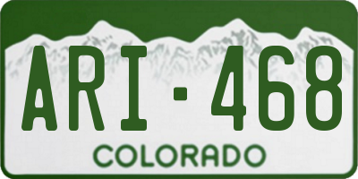 CO license plate ARI468