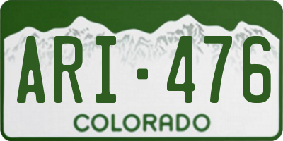 CO license plate ARI476