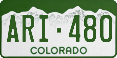 CO license plate ARI480