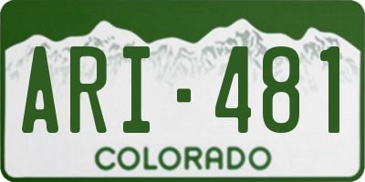 CO license plate ARI481