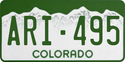 CO license plate ARI495