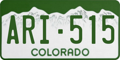 CO license plate ARI515