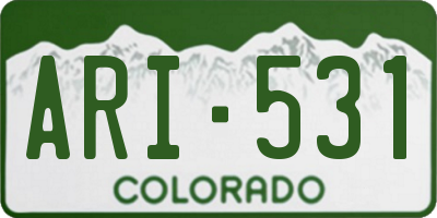 CO license plate ARI531
