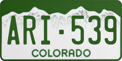 CO license plate ARI539