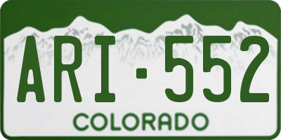 CO license plate ARI552