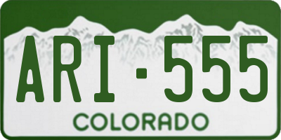 CO license plate ARI555
