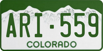 CO license plate ARI559