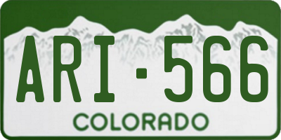 CO license plate ARI566