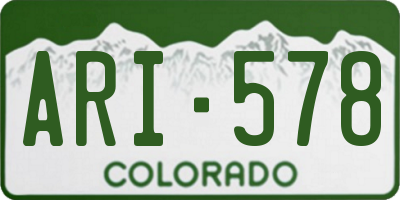 CO license plate ARI578