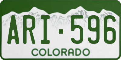 CO license plate ARI596