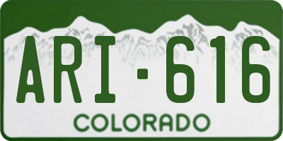 CO license plate ARI616